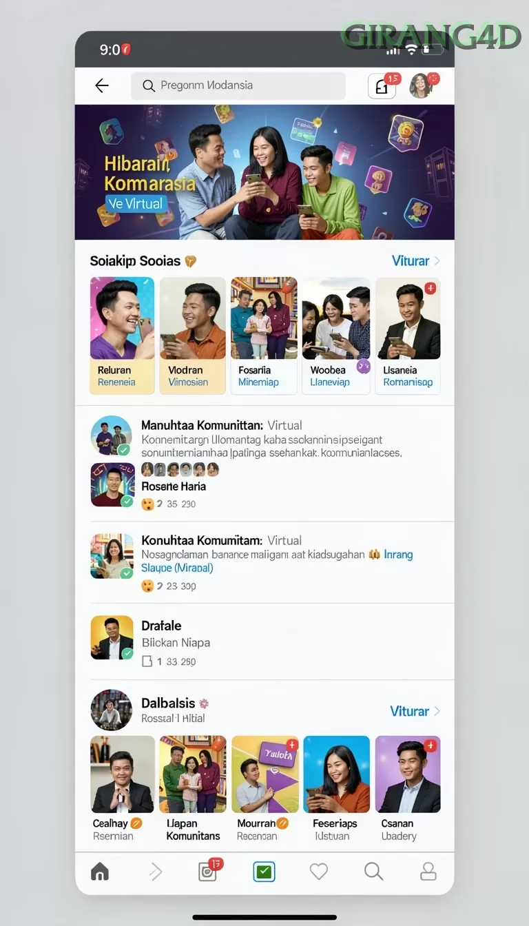 Cuplikan layar MEGA188 — menu navigasi