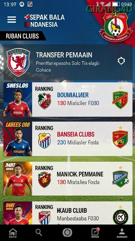 Cuplikan layar MEGA188 — pengaturan akun